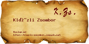 Klézli Zsombor névjegykártya