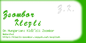 zsombor klezli business card